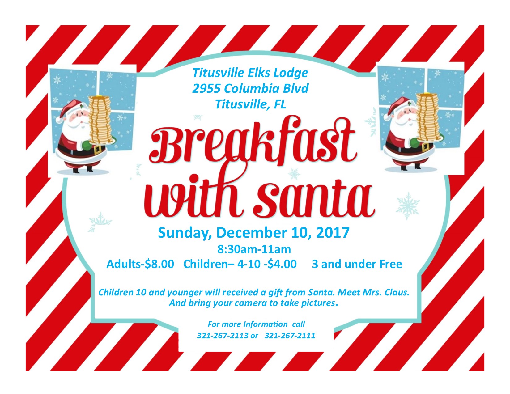 Breakfast with Santa Titusville FL Chamber of Commerce