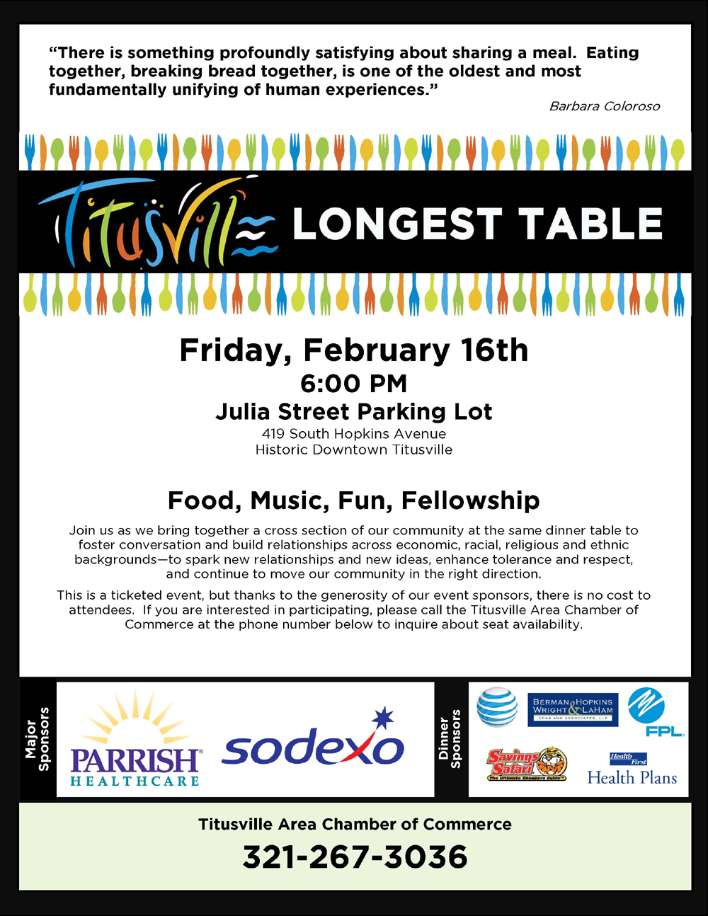 The Longest Table Event 2018 Board of Directors Installation