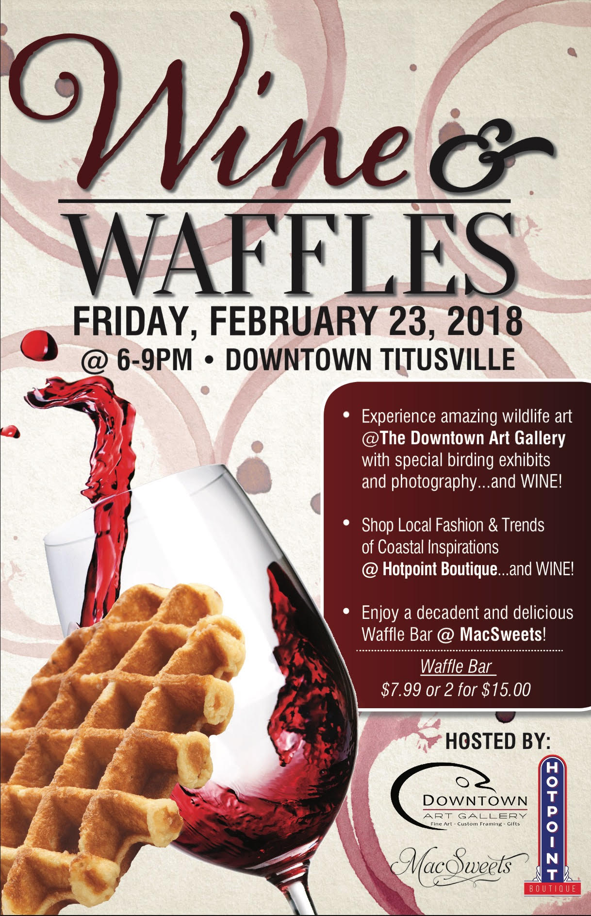 Wine and Waffles in Downtown Titusville Titusville FL Chamber of Commerce