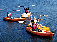 Kayakers on the water at Parrish Park