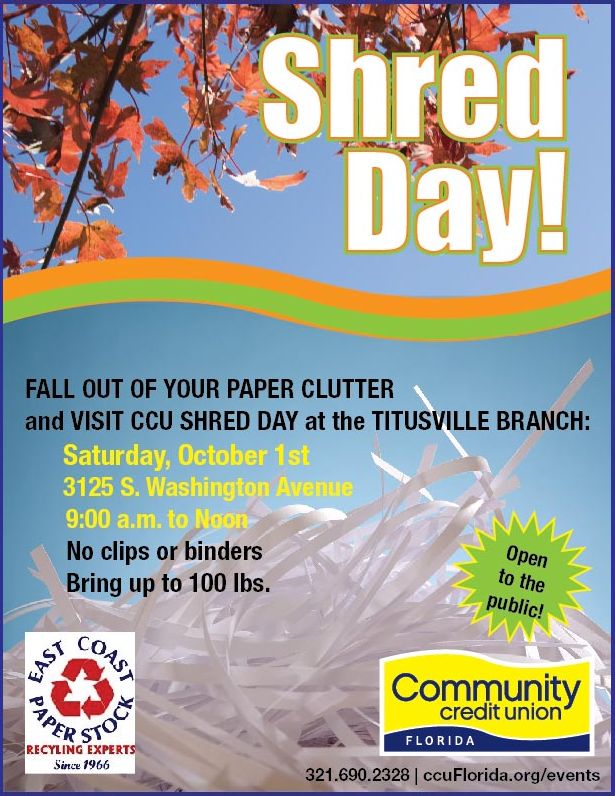 Community Shred Day - Titusville FL Chamber of Commerce