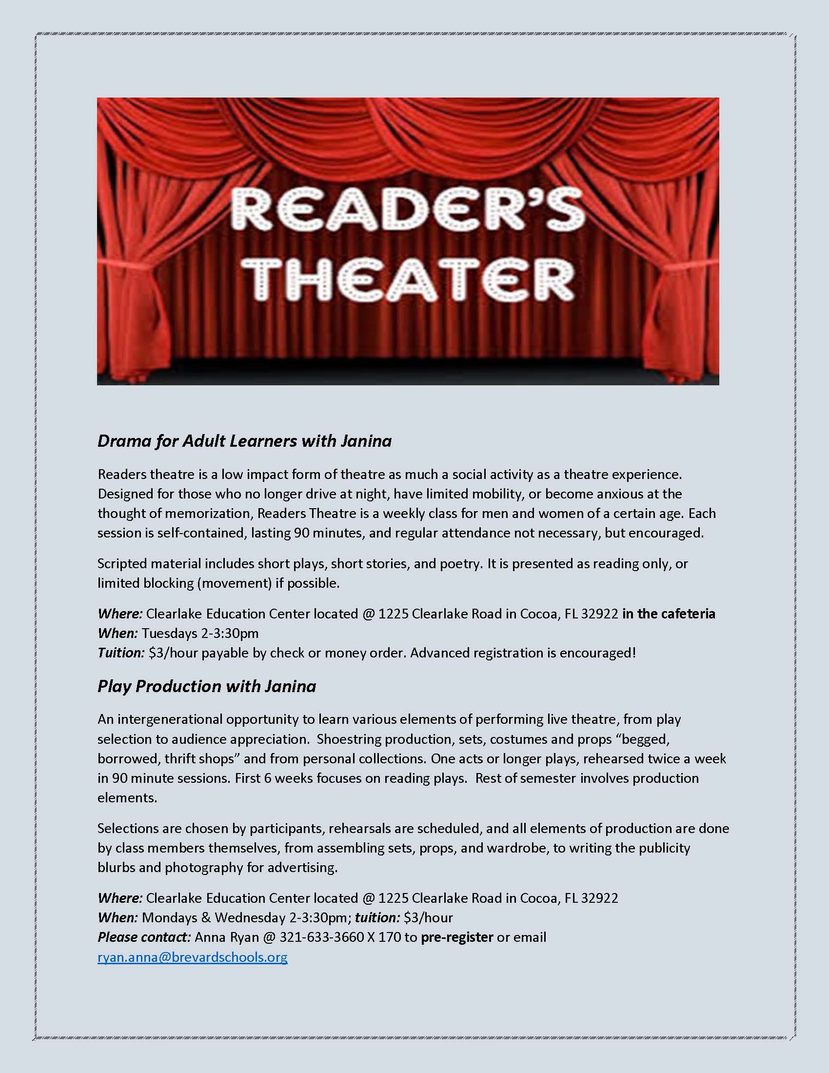 Drama For Learners With Janina Shoemaker Drama For Learners With Janina Shoemaker