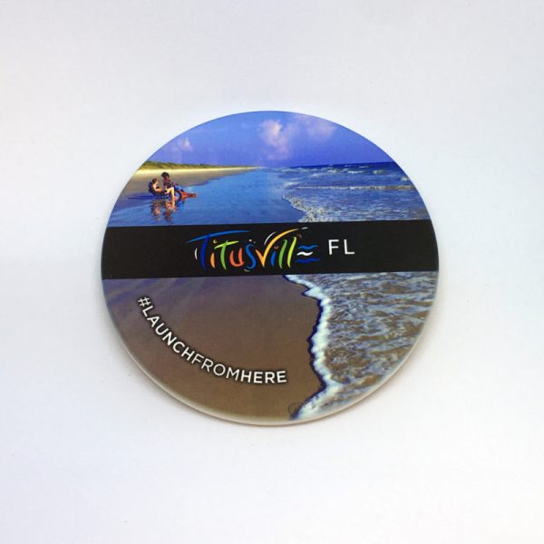 Launch From Here coaster featuring Playalinda Beach