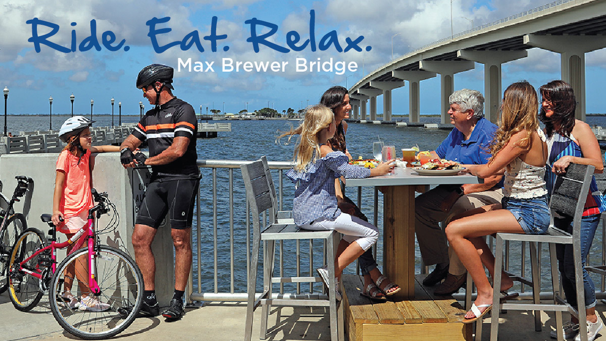 Ride. Eat. Relax. Max Brewer Bridge