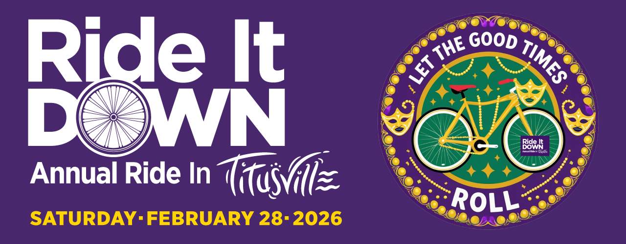 Ride It Down. Annual ride in Titusville. Saturday, February 28, 2026. Let The Good Times Roll.